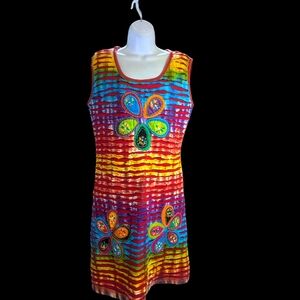 Rising International Red Hippie Dress